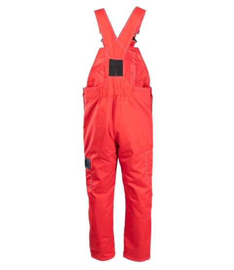 OGRODNICZKI OCIEPLANE WSTAWKA KOLOR - CZARNO-CZERWONY (cc) 2XL.