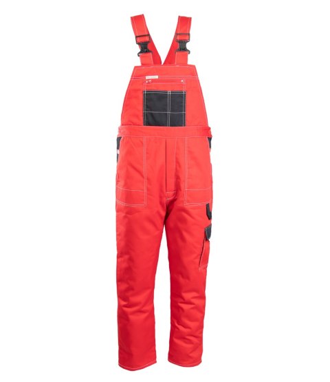 OGRODNICZKI OCIEPLANE WSTAWKA KOLOR - CZARNO-CZERWONY (cc) S