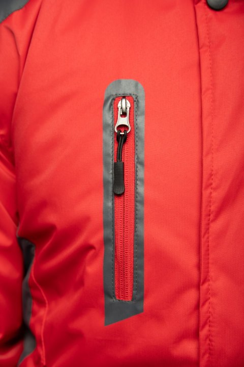 BENEFIT TORRO KURTKA STALOWY/CZERWONY - SC S