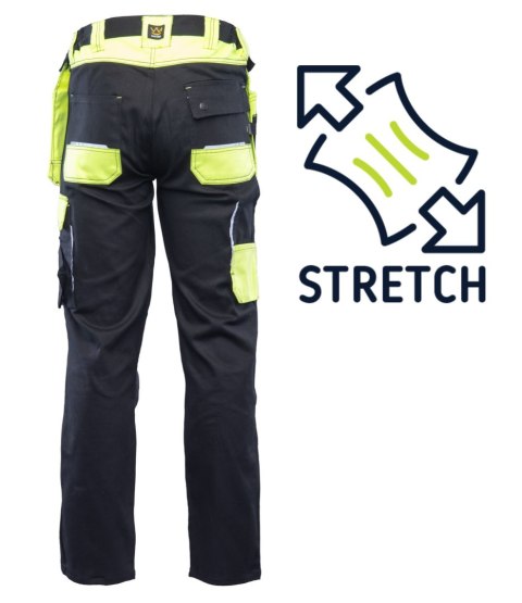 SPODNIE DO PASA SOLAR - Czarny-Żółty(cy) 60