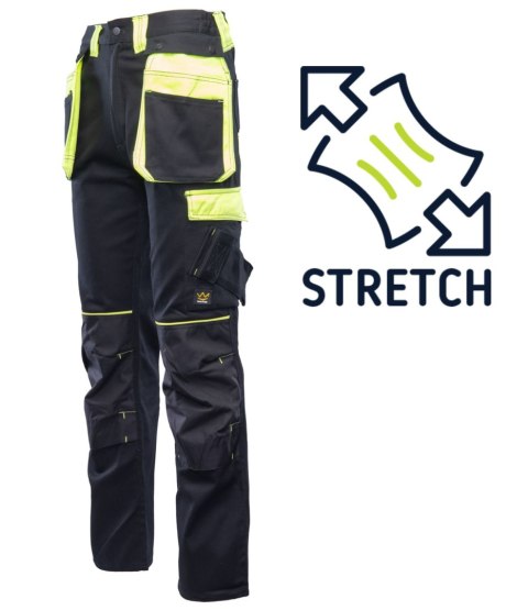 SPODNIE DO PASA SOLAR - Czarny-Żółty(cy) 60