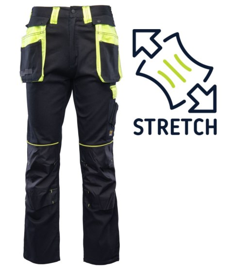 SPODNIE DO PASA SOLAR - Czarny-Żółty(cy) 62