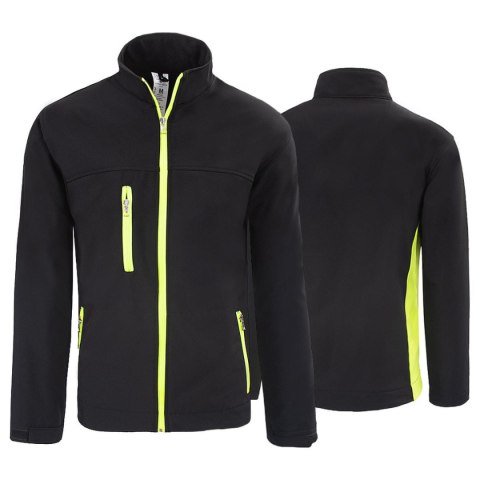 SOFTSHELL KURTKA CZARNO ŻÓŁTA ROZM. XXXL
