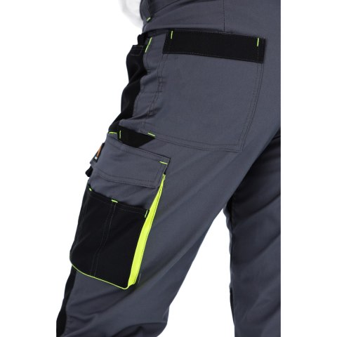 SPODNIE DO PASA PROMAN STRETCH 250 SZARY ŻÓŁTY ROZM. 50
