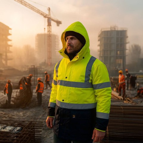 PROLUMO 5IN1 KURTKA OCIEPLANA ŻÓŁTA HV ROZM. XXL