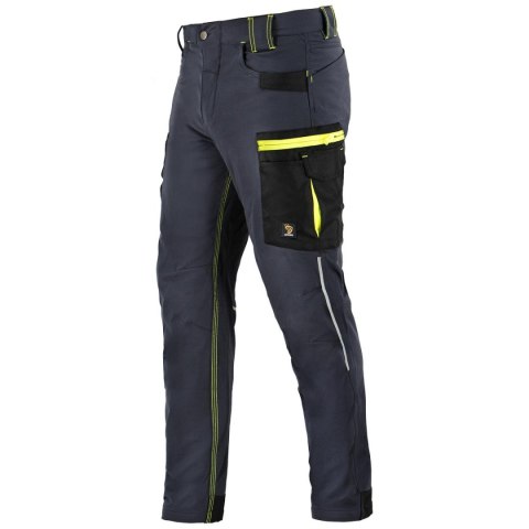 SPODNIE DO PASA ZICO ELASTYCZNE ANTRACYT/CZARNY ROZM. 48