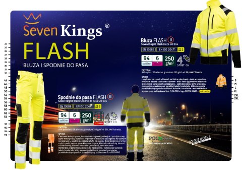 BLUZA FLASH OSTRZEGAWCZA POMARAŃCZ SKF004 KAT II - Reflective orange (RO) 3XL.