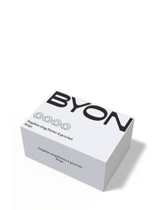 Pierścień na serwetkę PORTO 4-szt, beżowy