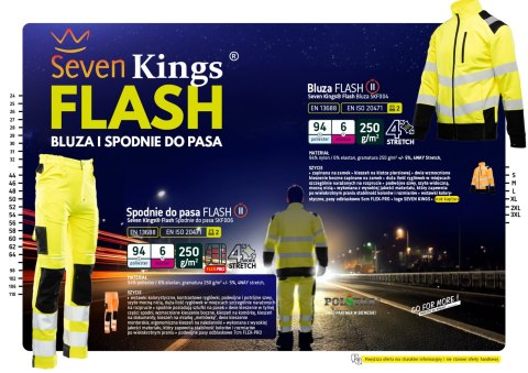 SPODNIE DO PASA FLASH OSTRZEGAWCZE POMARAŃCZ SKF006 KAT II - Reflective orange (RO) 30