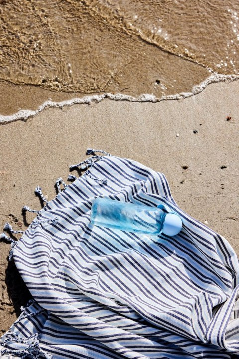 RĘCZNIK ELLA HAMAM 90x170CM, NIEBIESKI